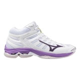 Mizuno WAVE VOLTAGE 2 MID (W) Кроссовки волейбольные женские Белый/Фиолетовый - фото 300010