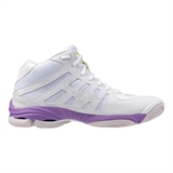 Mizuno WAVE VOLTAGE 2 MID (W) Кроссовки волейбольные женские Белый/Фиолетовый - фото 300011