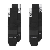 Nike MULTIPLIER CREW SOCKS Носки беговые (2 пары) Черный/Белый - фото 300436