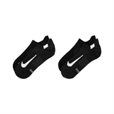 Nike MULTIPLIER RUNNING NO-SHOW SOCKS Носки беговые низкие (2 пары) Черный/Белый - фото 300439