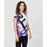 Nordski RUN (W) POINT Футболка беговая женская Белый/Черный/Фиолетовый - фото 301769