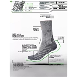 Moretan TREK MEDIUM Носки беговые высокие Черный/Серый - фото 301798