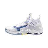 Mizuno WAVE MOMENTUM 3 MID Кроссовки волейбольные Белый/Голубой/Желтый - фото 302391