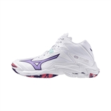 Mizuno WAVE LIGHTNING Z8 MID (W) Кроссовки волейбольные женские Белый/Фиолетовый/Розовый - фото 302413