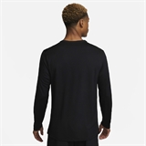 Nike MILER MEN'S DRY-FIT UV LONG-SLEEVE RUNNING TOP Лонгслив Черный - фото 302703