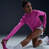 Nike SWIFT WOMEN'S UV PROTECTION 1/4 ZIP RUNNING TOP Лонгслив Розовый - фото 302721