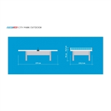 Start Line CITY PARK 60-715 Теннисный стол всепогодный с сеткой Серый - фото 306040