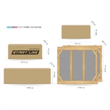 Start Line CITY PARK 60-715 Теннисный стол всепогодный с сеткой Серый - фото 306041