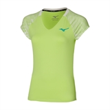 Mizuno MUGEN PRINTED T-SHIRT (W) Футболка теннисная женская Салатовый - фото 306536