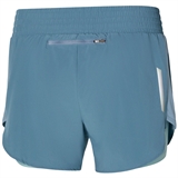 Mizuno LOGO 2IN1 4.5IN (W) Шорты беговые женские Голубой - фото 307378