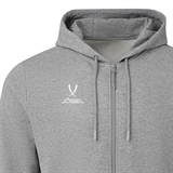 Jögel ESSENTIAL COTTON FZ HOODIE Толстовка с капюшоном на молнии Серый меландж - фото 311160 Jögel ESSENTIAL COTTON FZ HOODIE Толстовка с капюшоном на молнии Серый меландж - фото 311160