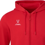 Jögel ESSENTIAL COTTON FZ HOODIE Толстовка с капюшоном на молнии детская Красный - фото 311275