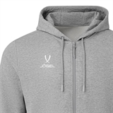 Jögel ESSENTIAL COTTON FLEECE FZ HOODIE Толстовка с капюшоном на молнии Серый меланж - фото 311356