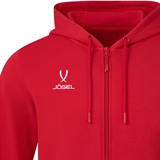 Jögel ESSENTIAL COTTON FLEECE FZ HOODIE Толстовка с капюшоном на молнии детская Красный - фото 311410 Jögel ESSENTIAL COTTON FLEECE FZ HOODIE Толстовка с капюшоном на молнии детская Красный - фото 311410