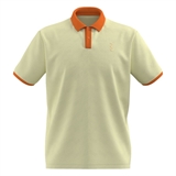 7/6 ANDY POLO "CREAM/ORANGE" Поло теннисное Бежевый/Оранжевый - фото 314533