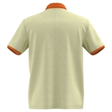 7/6 ANDY POLO "CREAM/ORANGE" Поло теннисное Бежевый/Оранжевый - фото 314534