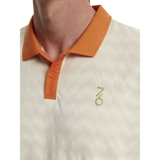 7/6 ANDY POLO "CREAM/ORANGE" Поло теннисное Бежевый/Оранжевый - фото 314537