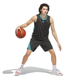 Adidas LEGENDS 3-STRIPES BASKETBALL SHORT Шорты баскетбольные Темно-серый/Голубой - фото 314654