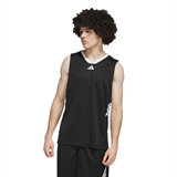 Adidas LEGENDS 3-STRIPES BASKETBALL TANK TOP Майка баскетбольная Черный/Белый - фото 314693