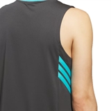 Adidas LEGENDS 3-STRIPES BASKETBALL TANK TOP Майка баскетбольная Темно-серый/Голубой - фото 314713