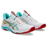 Asics NETBURNER BALLISTIC FF 4 (W) Кроссовки волейбольные женский Белый/Голубой/Красный - фото 315080