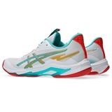 Asics NETBURNER BALLISTIC FF 4 (W) Кроссовки волейбольные женский Белый/Голубой/Красный - фото 315081