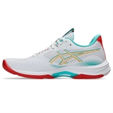 Asics NETBURNER BALLISTIC FF 4 (W) Кроссовки волейбольные женский Белый/Голубой/Красный - фото 315082