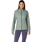 Asics ROAD WINTER JACKET (W) Куртка беговая ветрозащитная женская Голубой - фото 316094