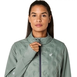 Asics ROAD WINTER JACKET (W) Куртка беговая ветрозащитная женская Голубой - фото 316097