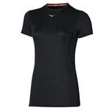 Mizuno MID WEIGHT-LIGHT T-SHIRT (W) Футболка утепленная женская Черный - фото 316555