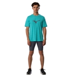 Mizuno CORE RUNBIRD SS TEE Футболка беговая Голубой - фото 316587