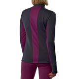 Mizuno ACTIVE WARMALITE HALF ZIP LS TOP (W) Утепленный лонгслив женский Темно-синий/Розовый - фото 316625