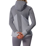 Mizuno ACTIVE WARMALITE HYBRID FULL ZIP HOODED LS TOP (W) Утепленный лонгслив с капюшоном женский Серый - фото 316648