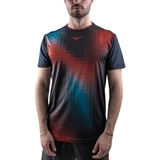 Mizuno FRONTIER SHADOW GRAPHIC T-SHIRT Футболка теннисная Черный/Красный/Голубой - фото 317244