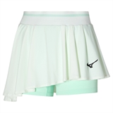 Mizuno FRONTIER FLYING SKIRT (W) Юбка теннисная женская Белый/Зеленый - фото 317289