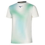 Mizuno FRONTIER SHADOW GRAPHIC T-SHIRT Футболка теннисная Белый/Голубой - фото 317295