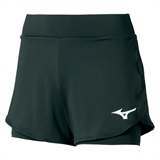 Mizuno FLEX SHORT (W) Шорты теннисные женские Черный/Белый - фото 317305