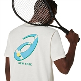 Asics COURT GRAPHIC SS TOP Футболка теннисная Белый/Голубой - фото 317695