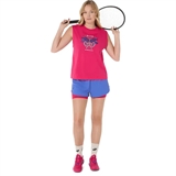 Asics GAME SEASONAL GRAPHIC TOP (W) Майка теннисная женская Розовый - фото 317719