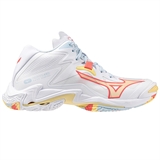 Mizuno WAVE LIGHTNING Z8 MID (W) Кроссовки волейбольные женские Белый/Оранжевый - фото 318516