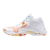 Mizuno WAVE LIGHTNING Z8 MID (W) Кроссовки волейбольные женские Белый/Оранжевый - фото 318517