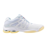 Mizuno WAVE VOLTAGE 2 (W) Кроссовки волейбольные женские Белый/Оранжевый - фото 318525