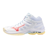 Mizuno WAVE VOLTAGE 2 MID (W) Кроссовки волейбольные женские Белый/Оранжевый - фото 318529
