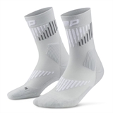 CEP CORE RUN MERINO MID CUT (W) Компрессионные беговые носки женские Серый/Белый - фото 320810