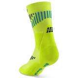 CEP CORE RUN MERINO MID CUT (W) Компрессионные беговые носки женские Салатовый/Голубой/Темно-синий - фото 320819