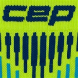 CEP CORE RUN MERINO MID CUT (W) Компрессионные беговые носки женские Салатовый/Голубой/Темно-синий - фото 320820
