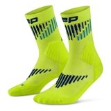 CEP CORE RUN MERINO MID CUT (W) Компрессионные беговые носки женские Салатовый/Голубой/Темно-синий - фото 320822