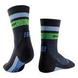CEP RUN MIAMI VIBES 80'S COMPRESSION MID CUT SOCKS Компрессионные носки Черный/Зеленый/Голубой - фото 321006