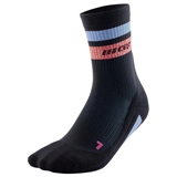 CEP RUN MIAMI VIBES 80'S COMPRESSION MID CUT SOCKS Компрессионные носки Черный/Коралловый/Голубой - фото 321018