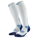 CEP CORE RUN TALL COMPRESSION SOCKS 5.0 (W) Компрессионные гольфы женские Белый/Голубой/Темно-синий - фото 321088